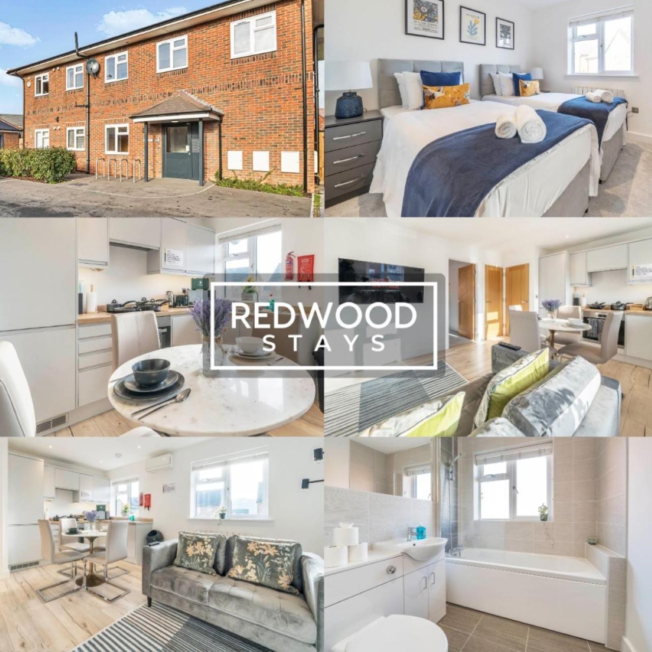 Modern Serviced Apartments For Contractors & Families With Free Parking, Wifi & Netflix By Redwood Stays Basingstoke Exterior photo