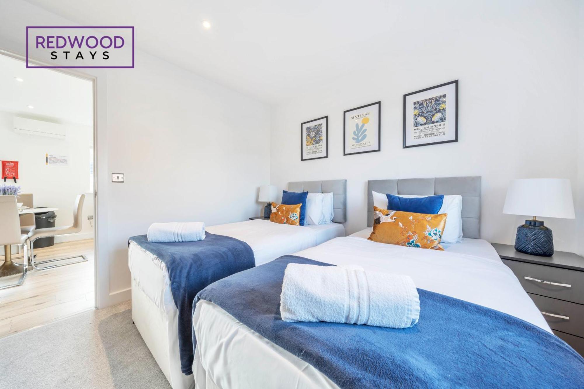 Modern Serviced Apartments For Contractors & Families With Free Parking, Wifi & Netflix By Redwood Stays Basingstoke Exterior photo